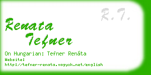 renata tefner business card
